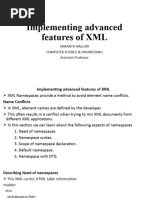 Implementing Advanced Features of XML: Srikanth Nalluri Computer Science & Engineering Assistant Professor