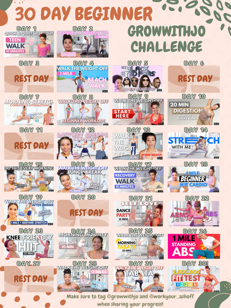 30 Day Beginner Challenge | PDF