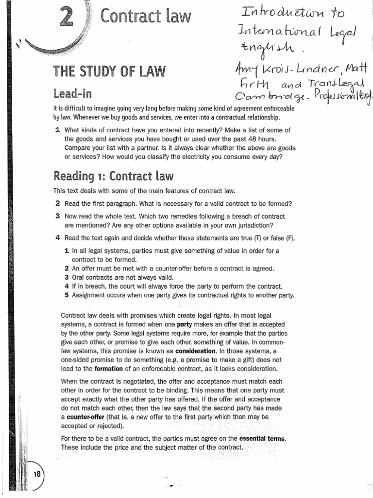 Contract Law (ILEC) | PDF