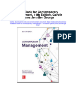 Test Bank For Contemporary Management 11th Edition Gareth Jones Jennifer George