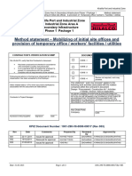 MS For Mobilizaiton of Initial Site Offices