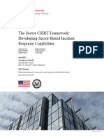 The Sector CSIRT Framework: Developing Sector-Based Incident Response Capabilities