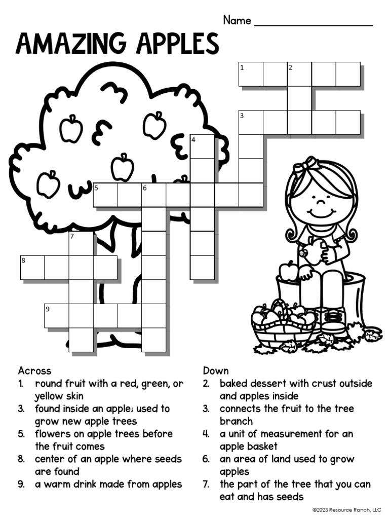 2 fall vocabulary building activities ten no prep crossword puzzles