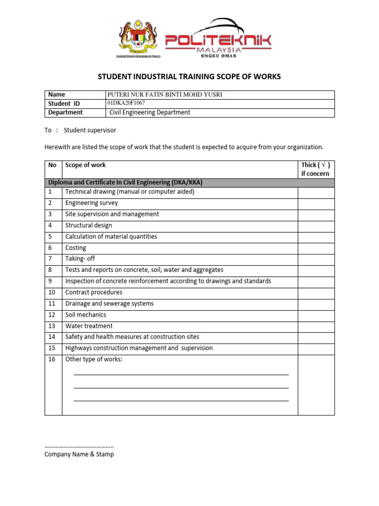 Civil Engineering Training Tasks | PDF