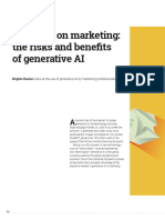 Spotlight On Marketing The Risks and Benefits of Generative AI.