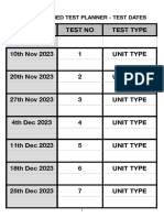Neet 22-24 Test Series Dates