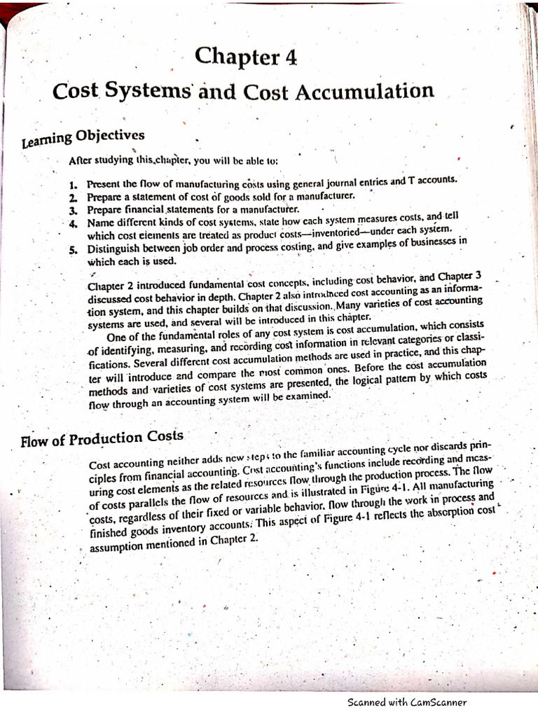 Chapter 04, Cost System and Cost Accumulation. PDF