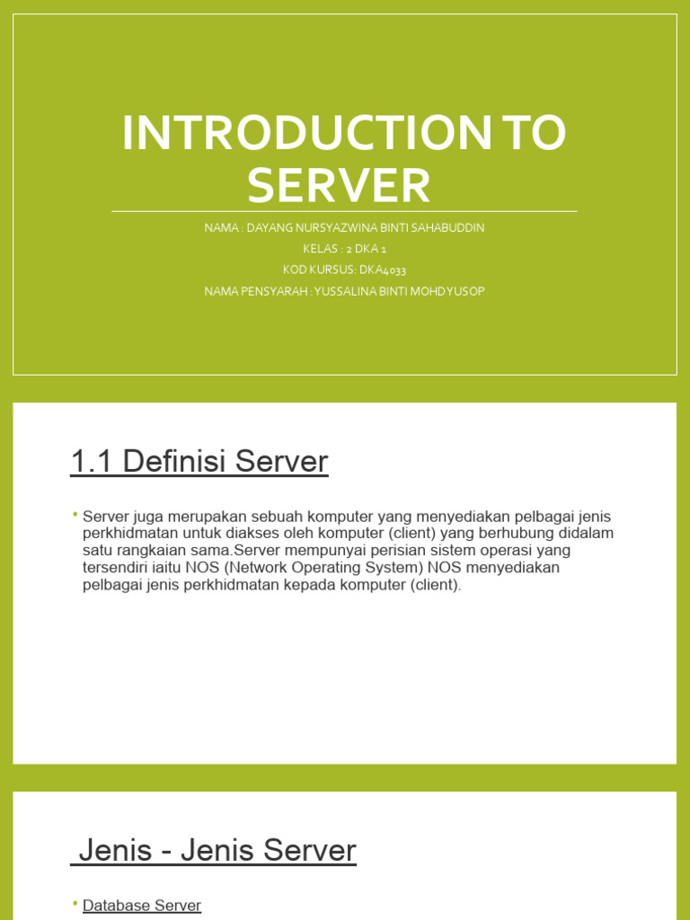 Introduction To Server | PDF