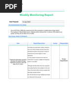 Weekly Monitoring Report