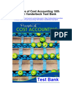 Principles of Cost Accounting 16th Edition Vanderbeck Test Bank