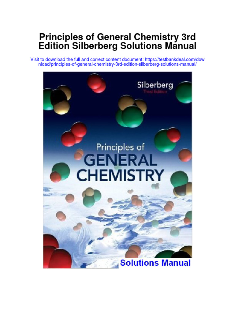 Principles of General Chemistry 3rd Edition Silberberg Solutions Manual