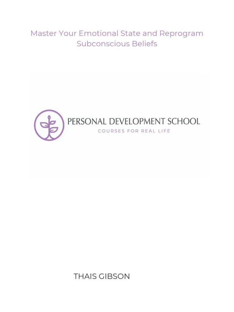 Reprogramming Limiting Beliefs Workbook | PDF | Mind | Thought