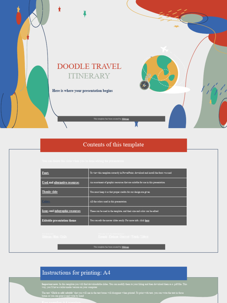 Doodle Travel Itinerary by Slidesgo | PDF | Computing | Software