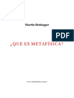 Heidegger, Martin - ¿Qué Es Metafísica