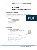 Chapter Three Kinematics of Rigid Bodies: 3-1 Introduction To Dynamics