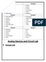 Analog Circuit Groups