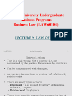 Lecture 9 Law of Tort.