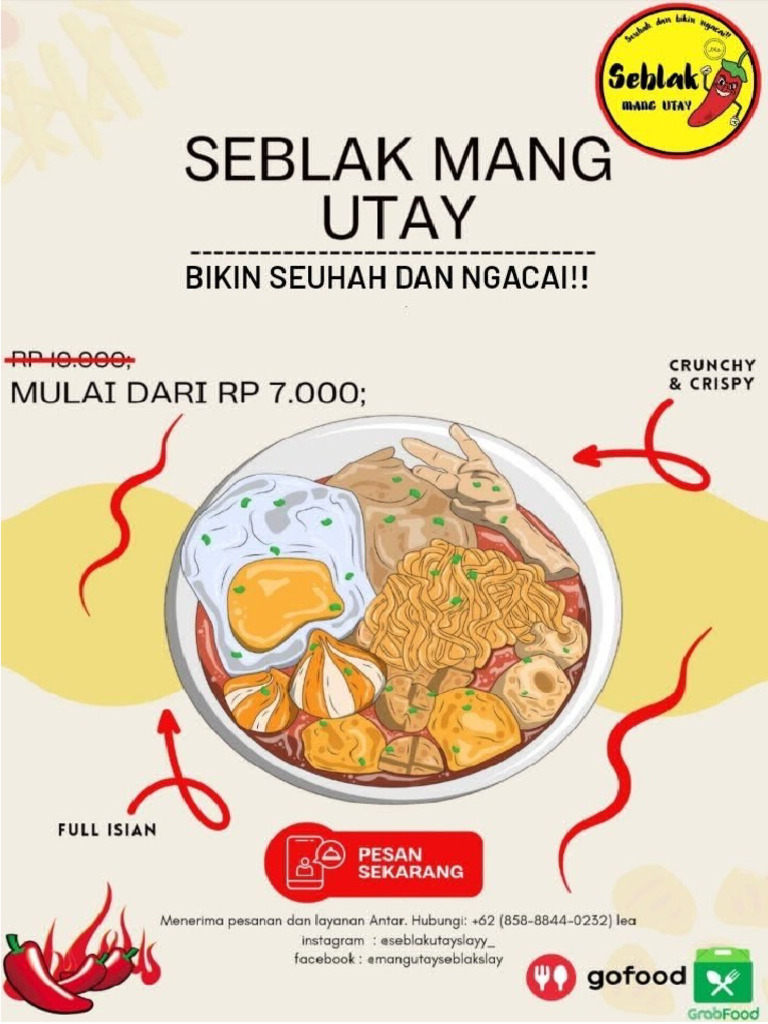 Proposal Usaha Seblak Campur Mang Utay | PDF