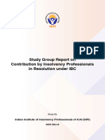 Final Report On Contribution of IPs in Resolution Under IBC 1