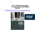 Test Bank For Criminal Procedure Constitution and Society 6th Edition Zalman