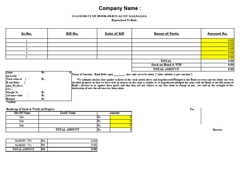 11 Book Debts Demo PDF Financial Services Business
