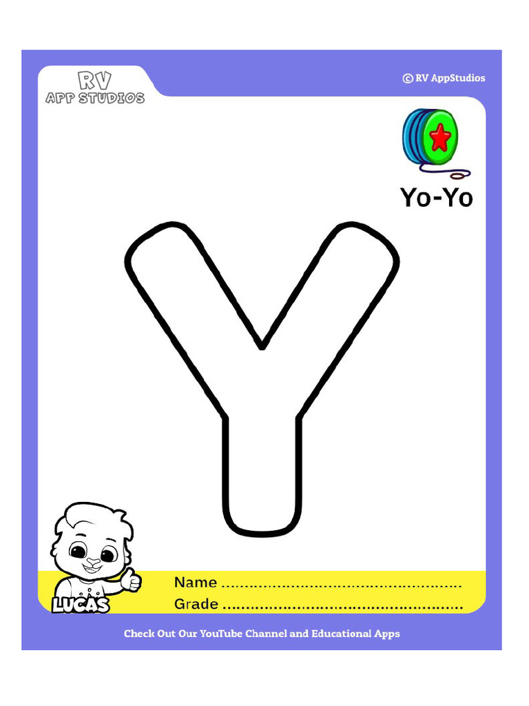 345 Free Printable Worksheets For Kids Letter y Coloring Pages | PDF