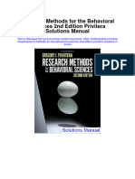 Research Methods For The Behavioral Sciences 2nd Edition Privitera Solutions Manual