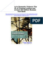 Responding To Domestic Violence The Integration of Criminal Justice and Human Services 5th Edition Buzawa Test Bank