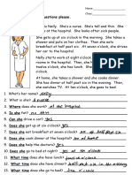 Nelly The Nurse Reading Comprehension Reading Comprehension Exercises - 24434
