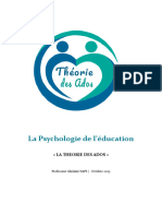 Support Theorie Des Ados - Psychologie de Leducation