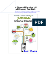 Personal Financial Planning 14th Edition Billingsley Test Bank