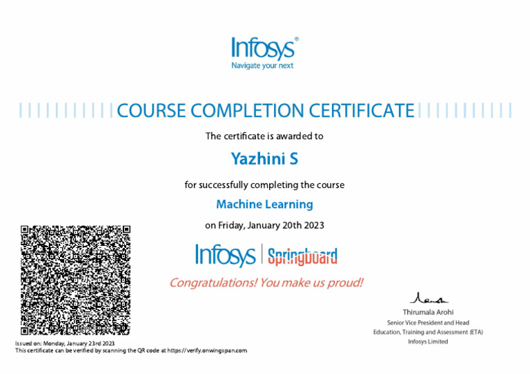 Infosys springboard machine learning pdf