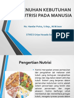 Pemenuhan Kebutuhan Nutrisi Pada Manusia