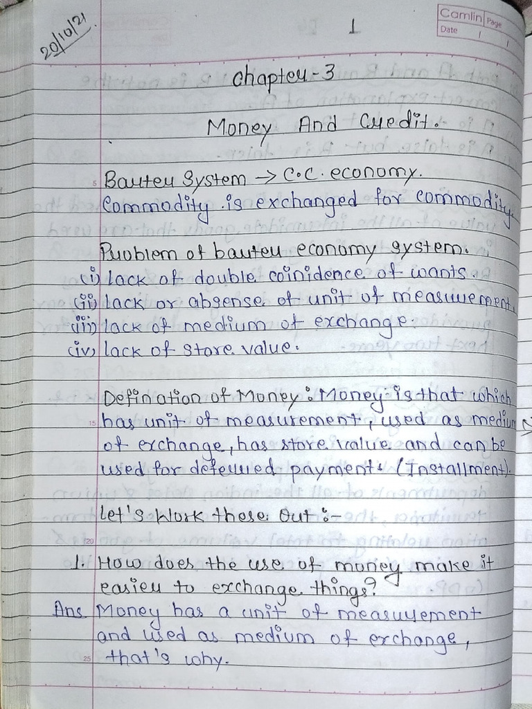 Class 10 CH 3 Money and Credit | PDF | Economies | Investing