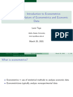 CH 1. The Nature of Econometrics and Economic Data