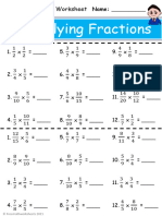 Grade 6 Multiplying Fractions Worksheet 1