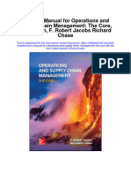 Solution Manual For Operations and Supply Chain Management The Core 5th Edition F Robert Jacobs Richard Chase