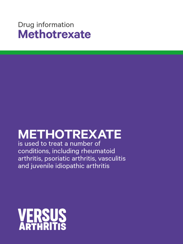 Methotrexate Information Booklet April2021 PDF Vaccines Arthritis