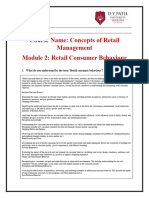 Assignment Mod 2 Retail Consumer Behaviour