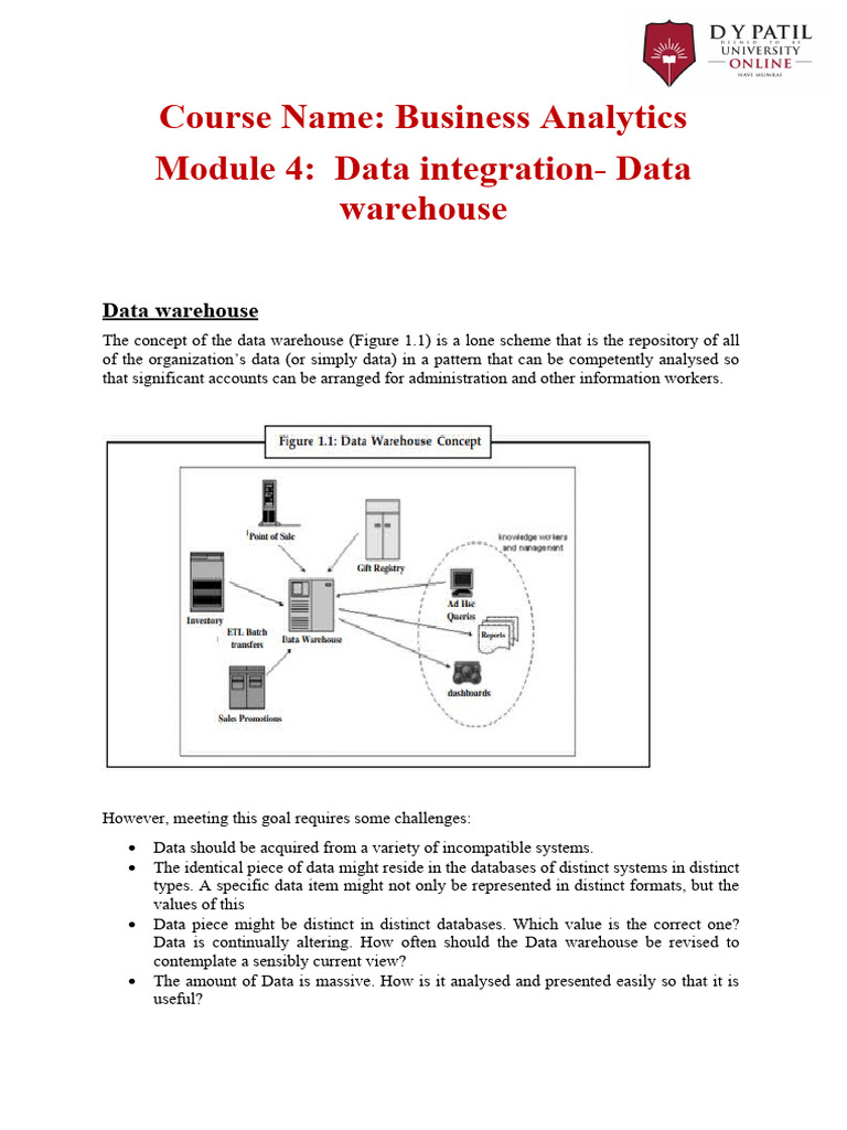 Data Integration in Data Warehousing | PDF | Data Warehouse ...
