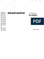 Marantz M-cr603 CD Player User Manual