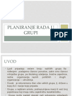 Planiranje Rada U Grupi