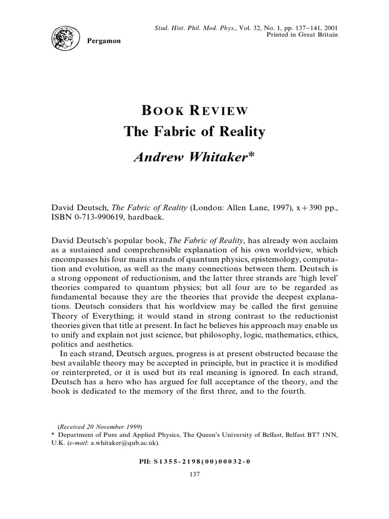 Coek - Info The Fabric of Reality | PDF | Theory | Karl Popper