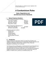 Model Condominium Rules