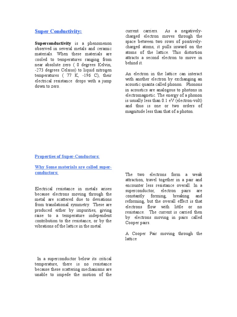 Understanding Superconductivity Basics | PDF | Superconductivity ...