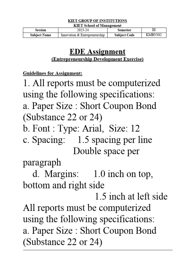 ede assignment msbte pdf