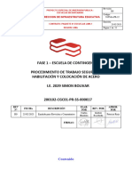 Procedimiento de Trabajo Seguro de Habilitación y Colocación de Acero