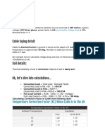 Cable Selection Details