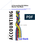 Survey of Accounting 6th Edition Warren Test Bank