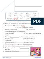 Grammar Worksheet Grade 3 Adverbs Sentences 0